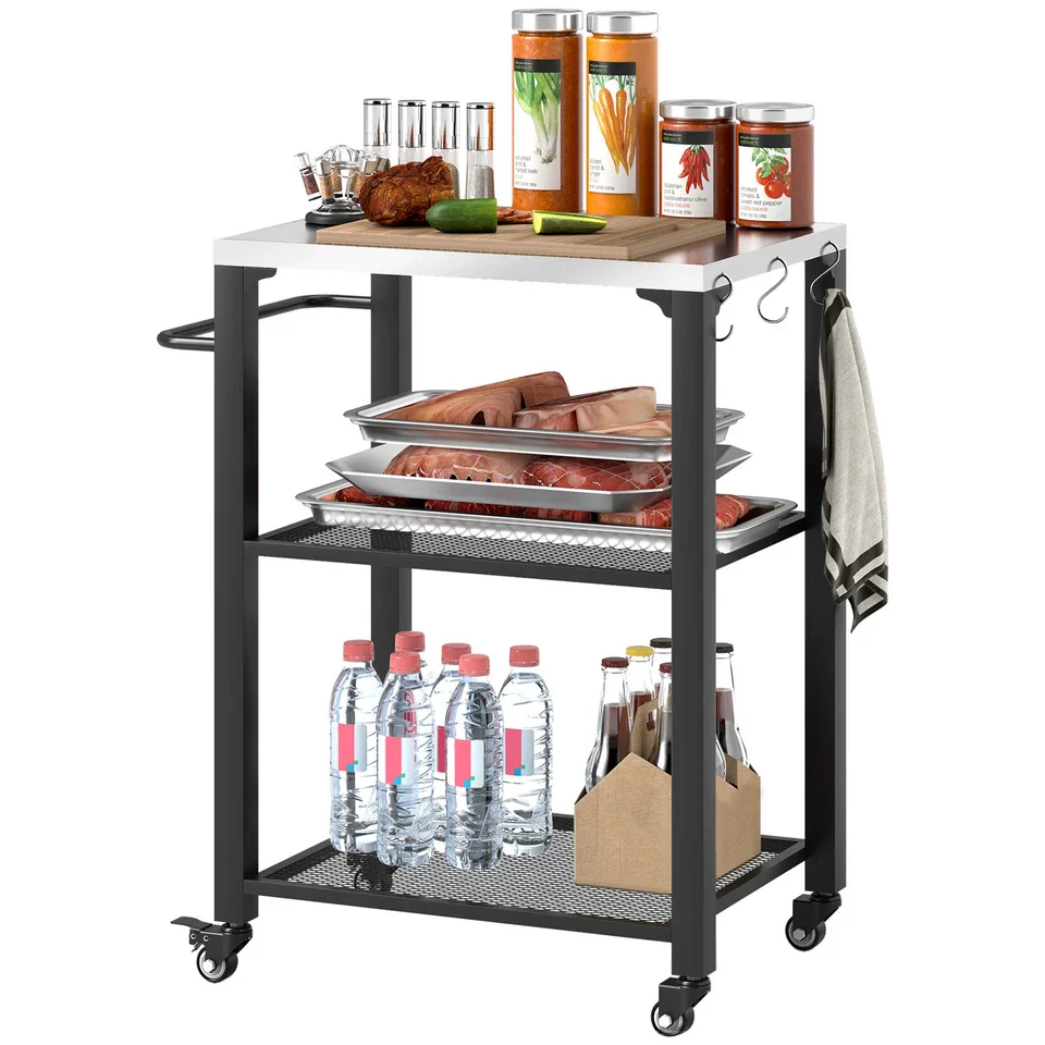 Bauer Outdoor Bar Cart - Image 2