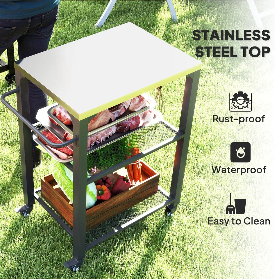 Bauer Outdoor Bar Cart - Image 3