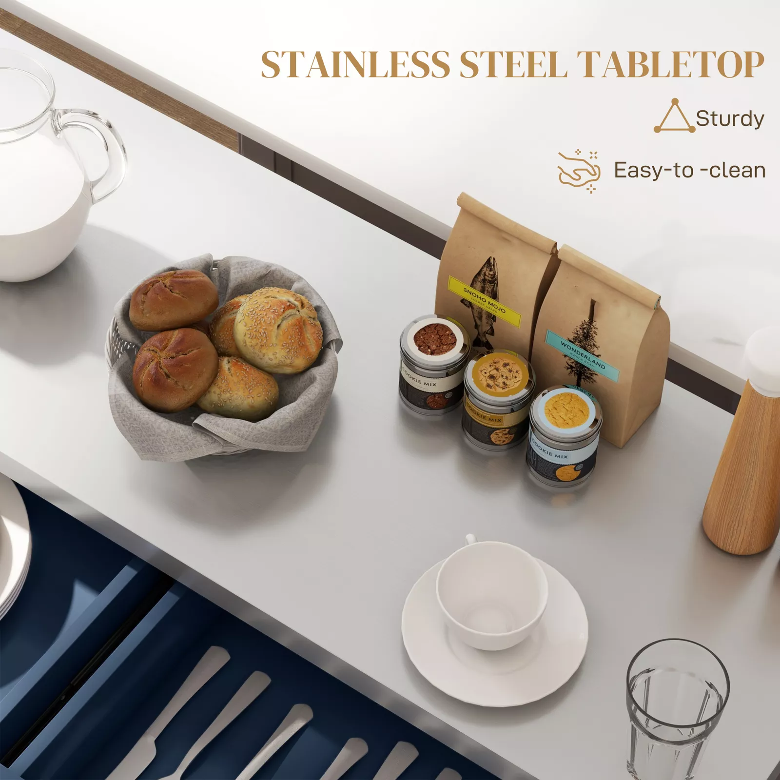 Bell Kitchen Island - Image 4
