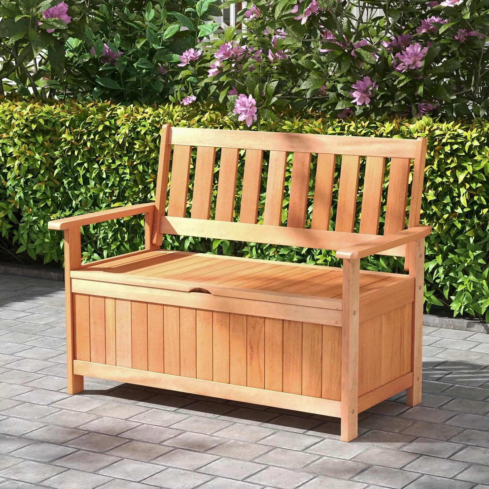 Bella Wooden Outdoor Garden Storage Bench