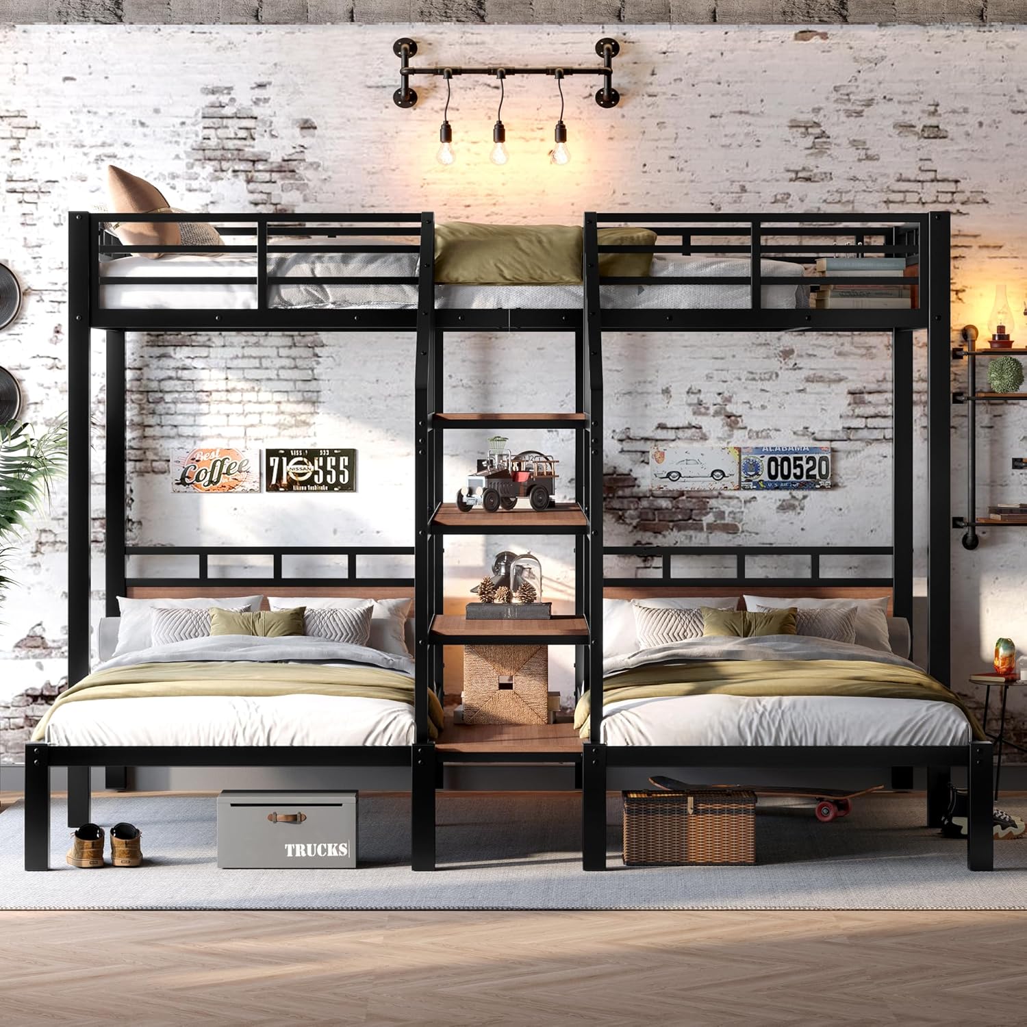 Bellemave Twin Over Twin Over Twin Bunk Bed - Image 3
