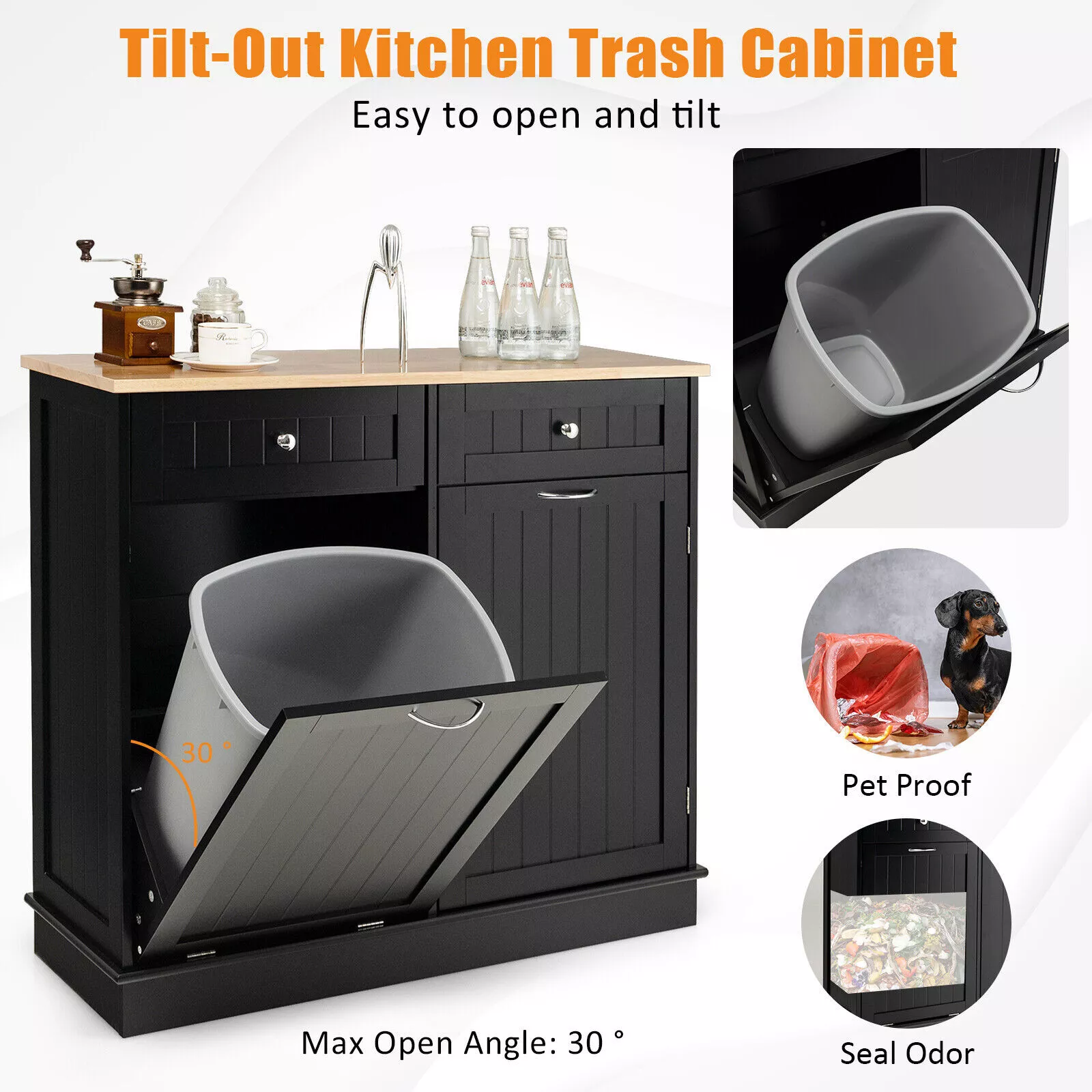 Bender Kitchen Trash Cabinet Cupboard - Image 3