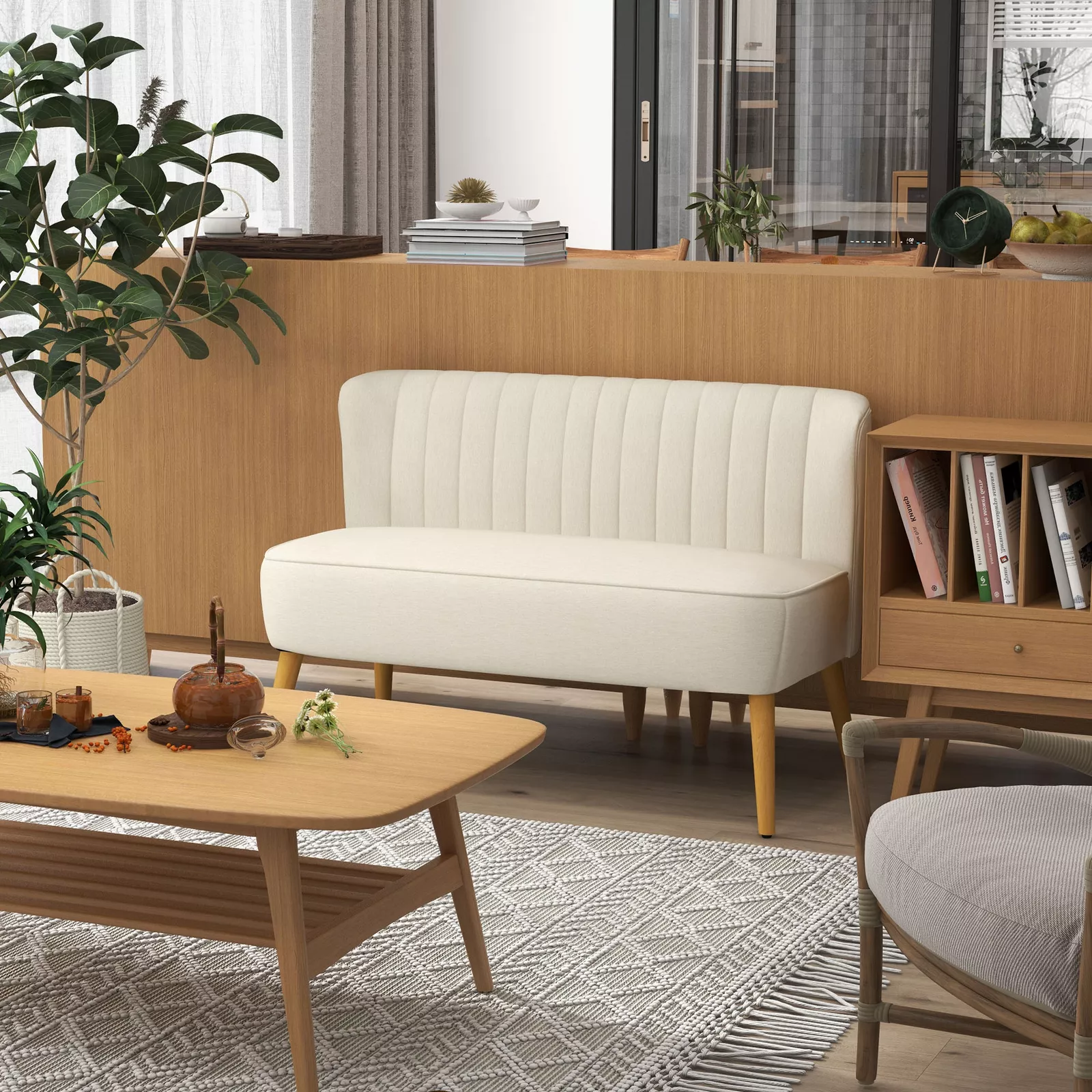 Benton Linen Loveseat Sofa