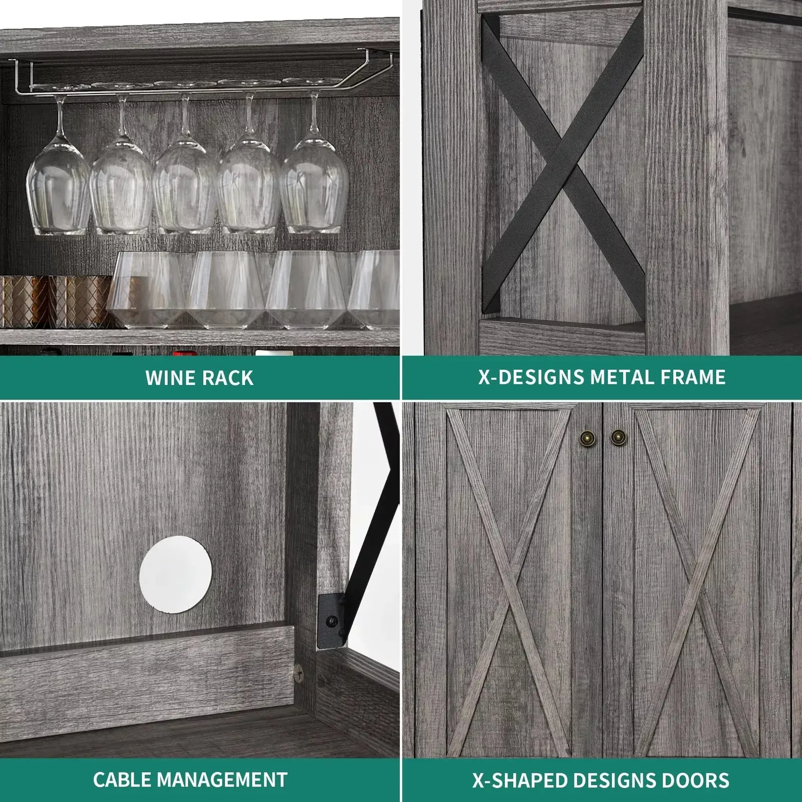 Berry Farmhouse Kitchen Pantry Cabinet - Image 4