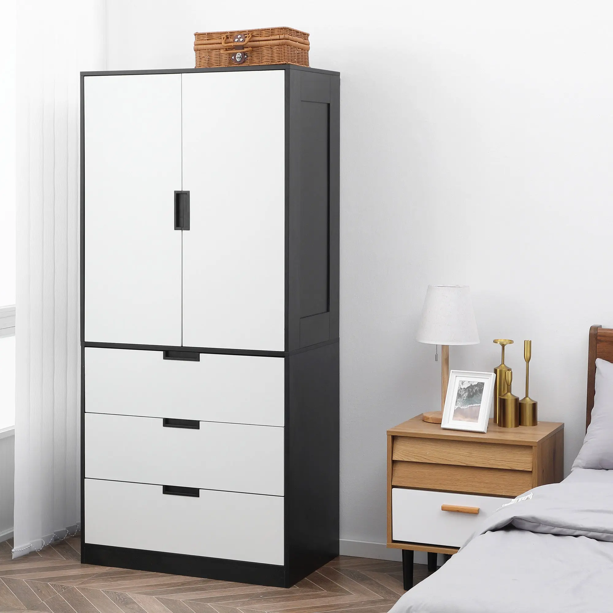 Bertha 2 Door Wardrobe With Drawers
