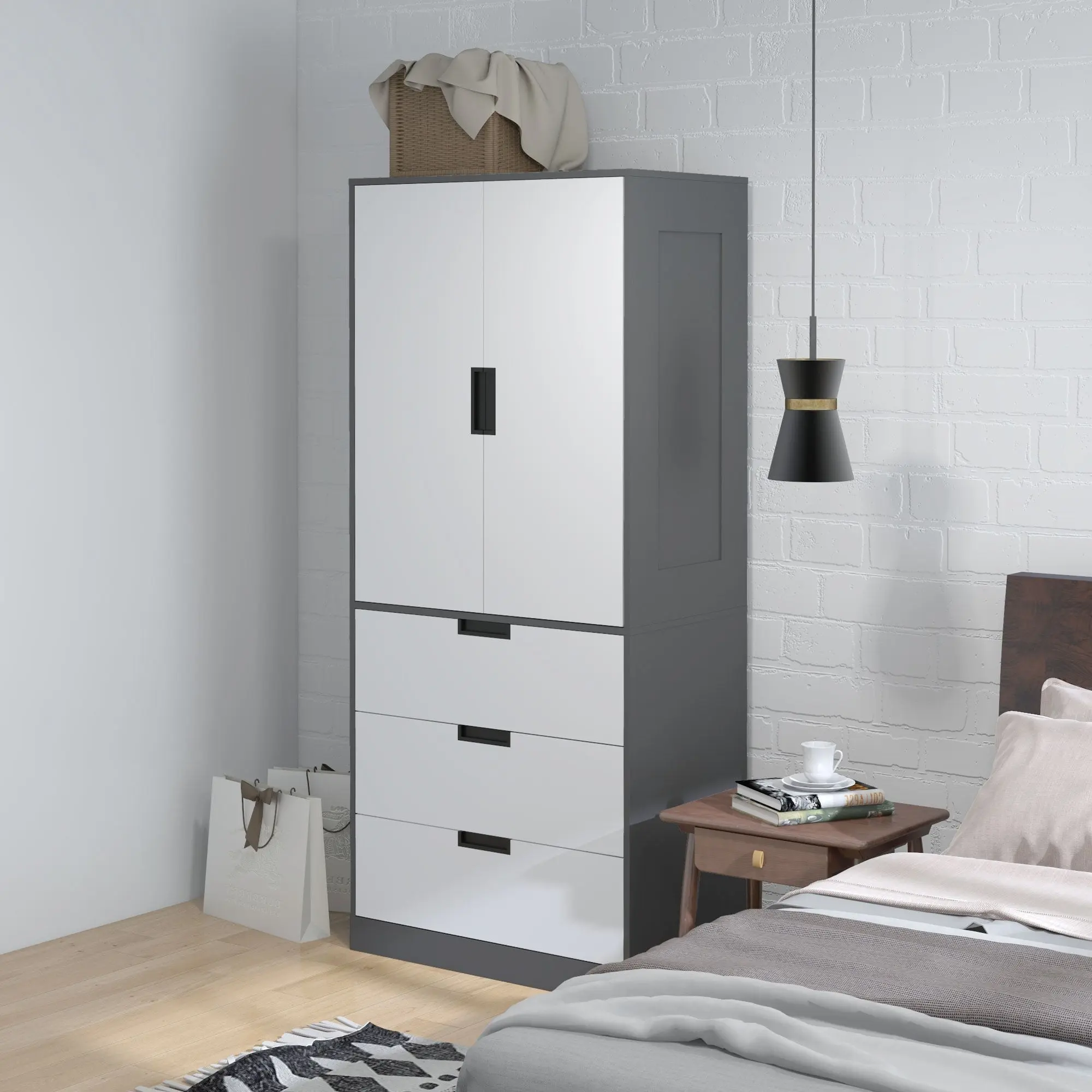 Bertha 2 Door Wardrobe With Drawers - Image 10