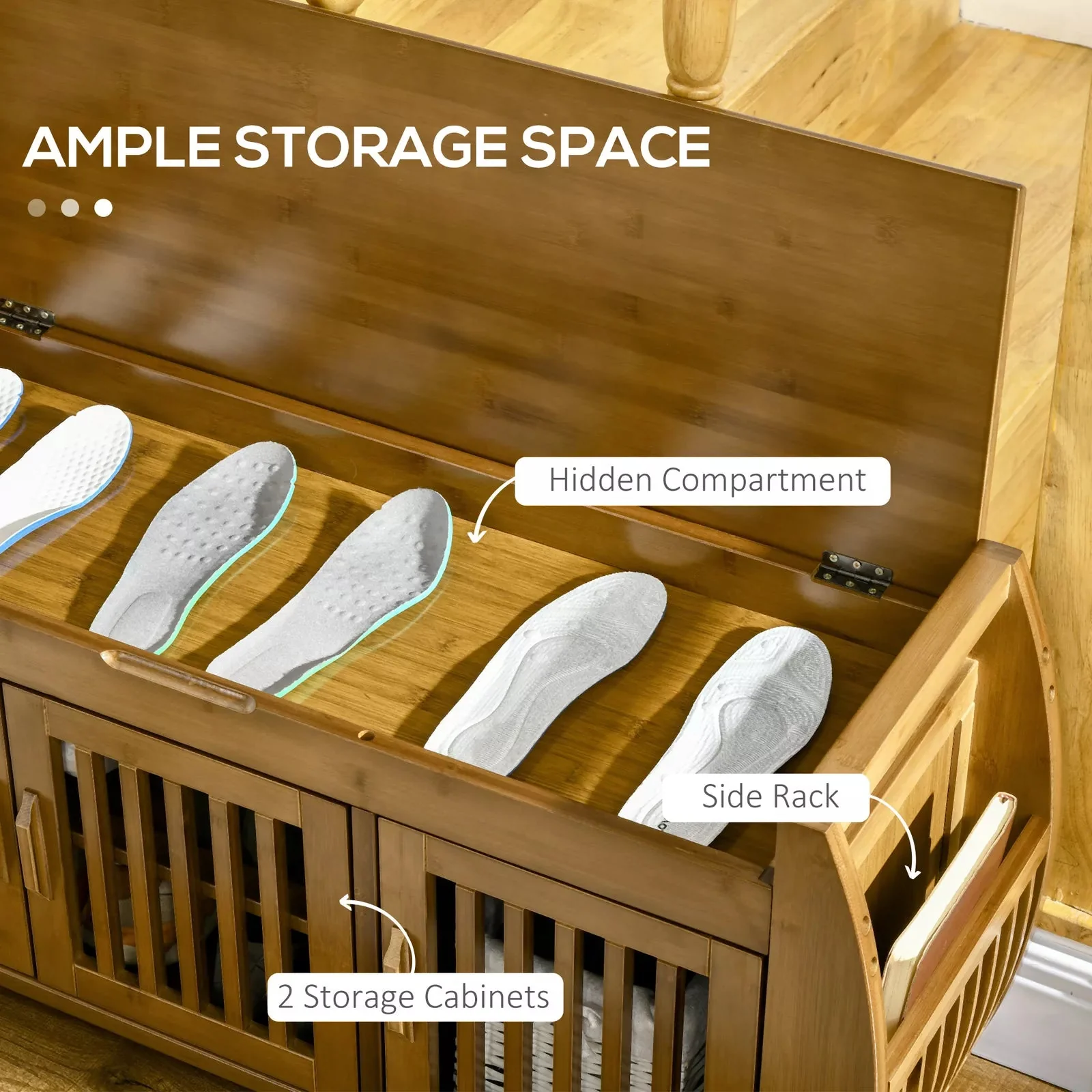 Beth Entryway Shoe Storage Bench - Image 3