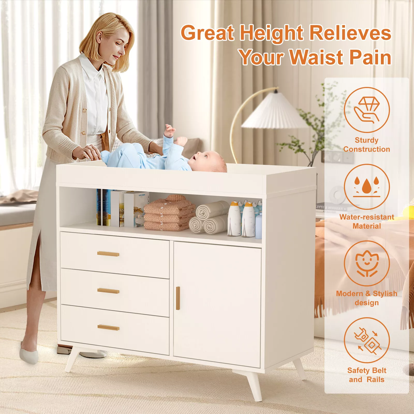 Bowen Nursery Changing Table Dresser - Image 3