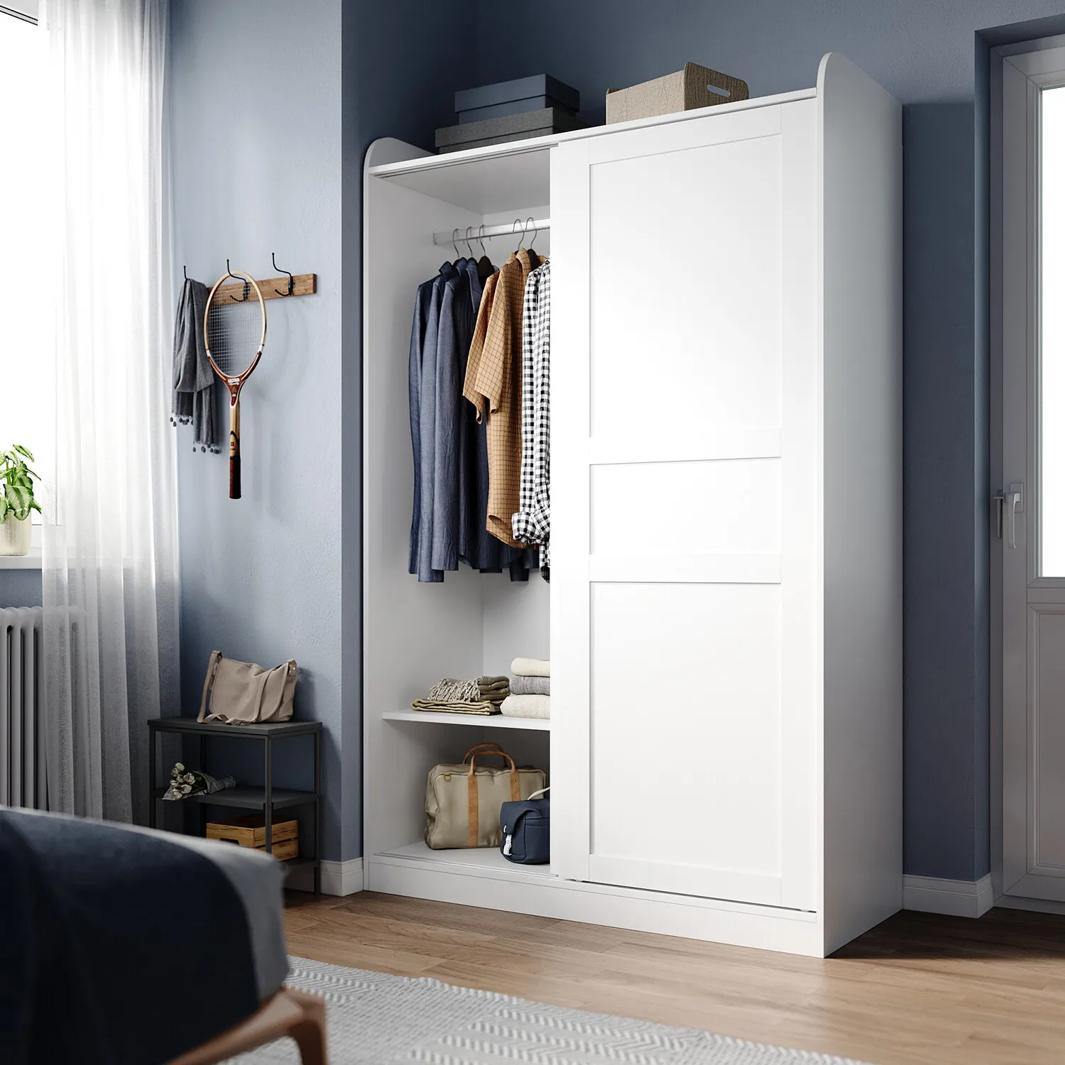 Boyd White Sliding Doors Wardrobe - Image 2