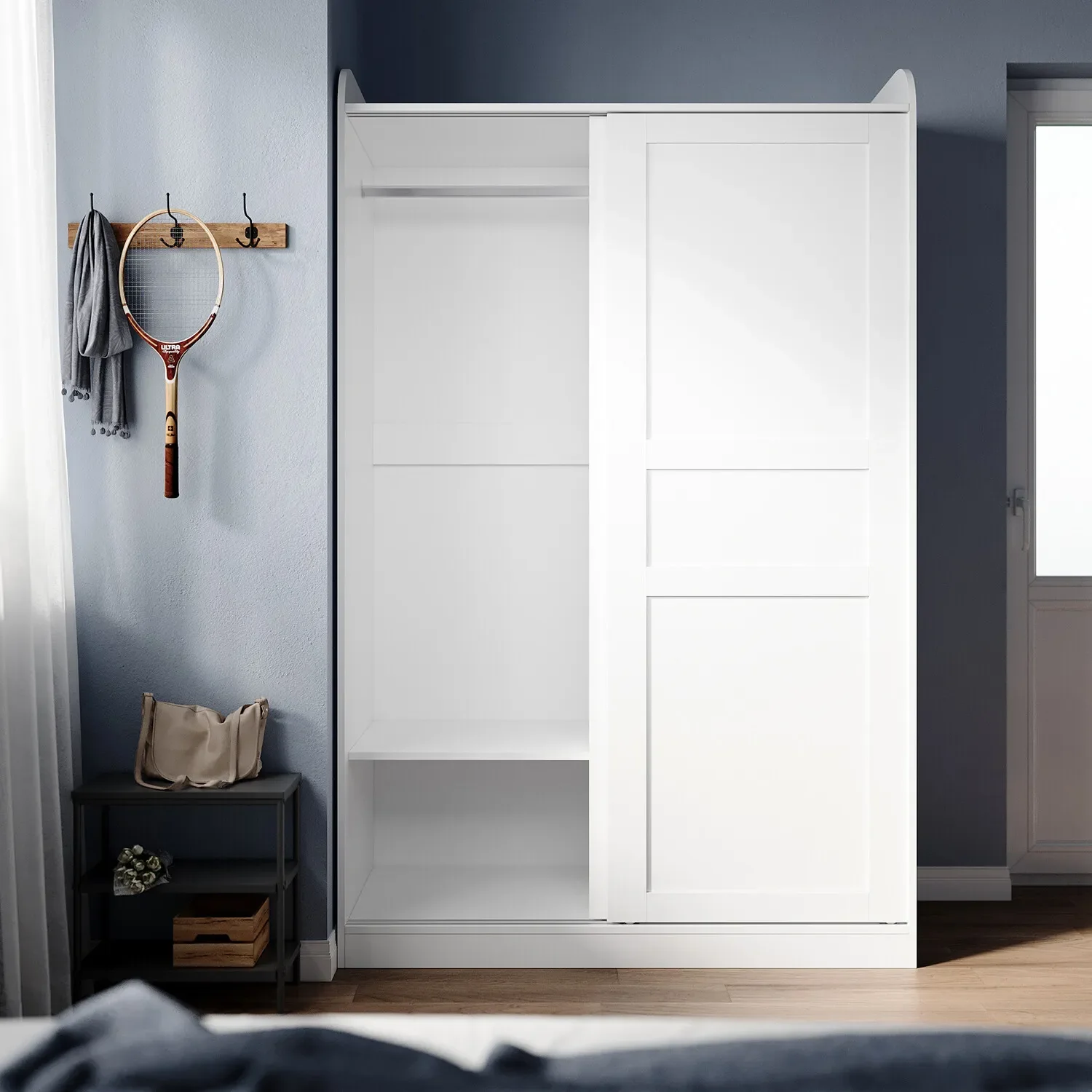 Boyd White Sliding Doors Wardrobe - Image 3