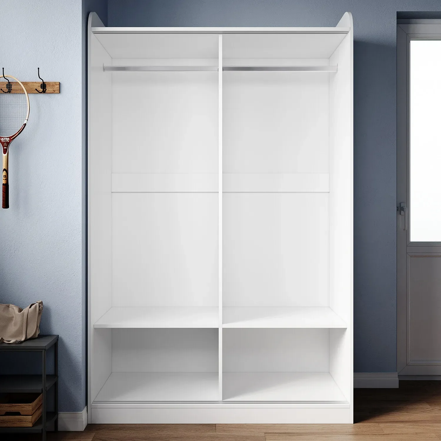 Boyd White Sliding Doors Wardrobe - Image 4