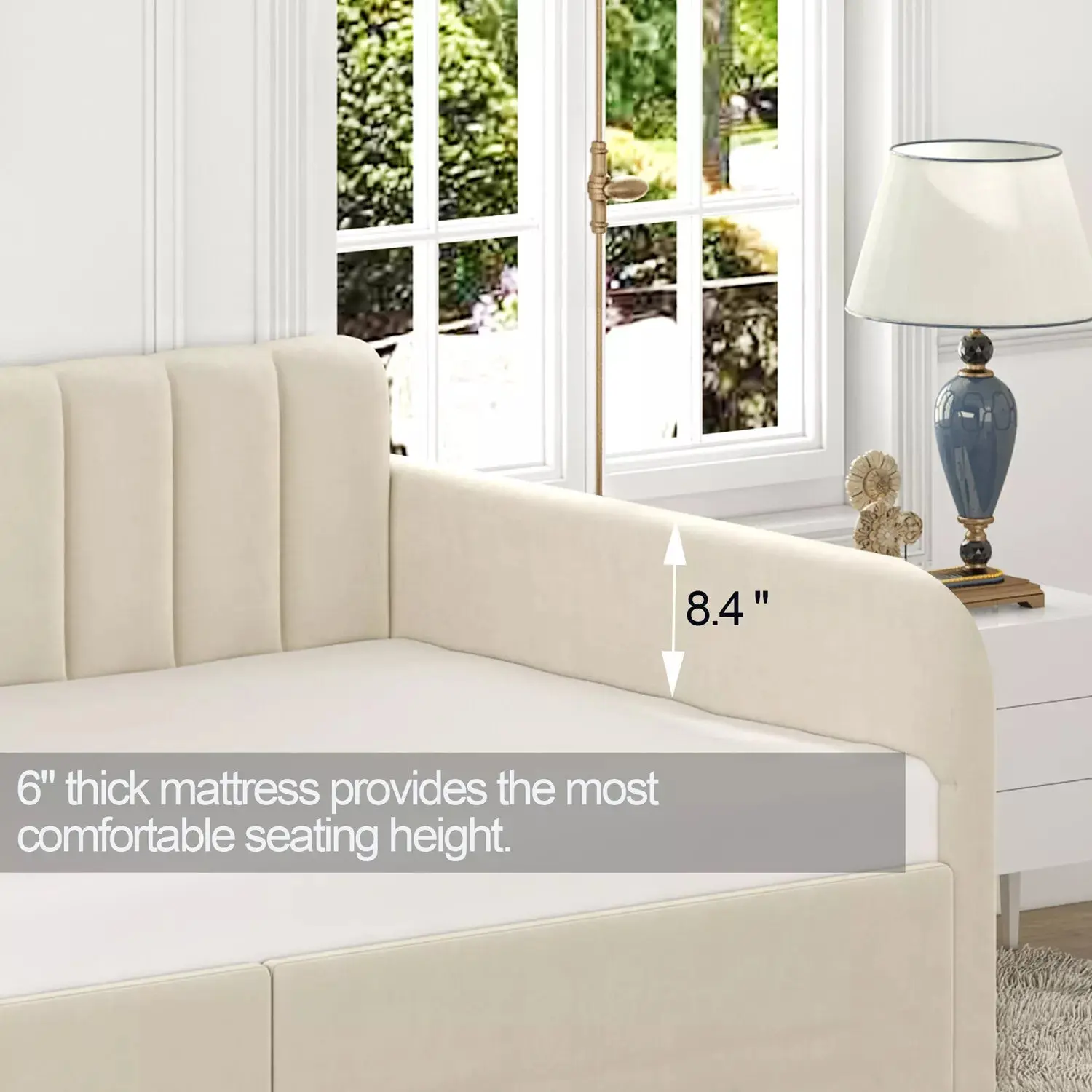 Brien Twin Upholstered Sofa Daybed With Storage - Image 4