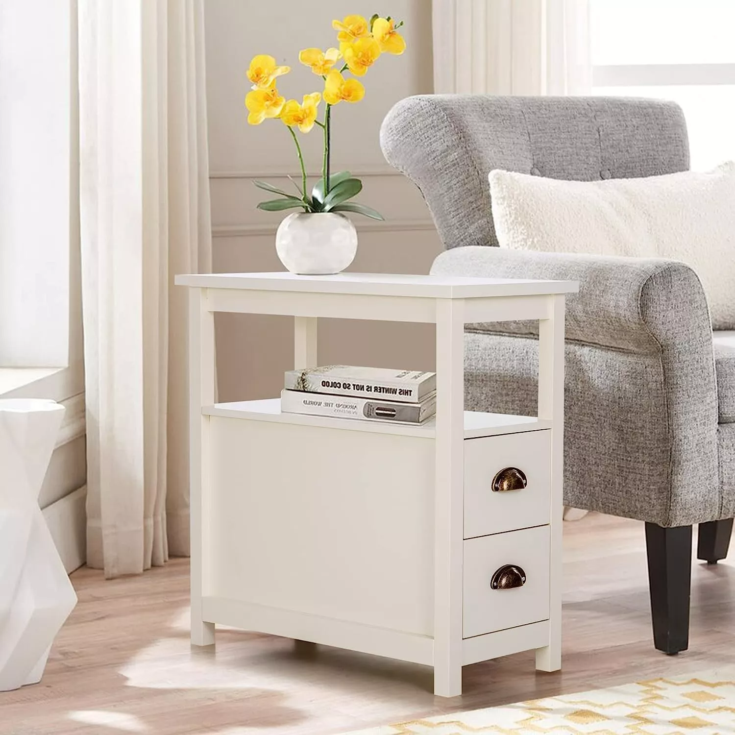 Briggs Narrow Sofa Side End Table