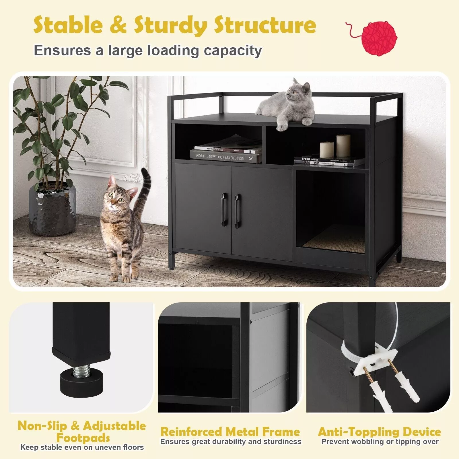 Bryant Cat Litter Box Enclosure Cabinet - Image 4
