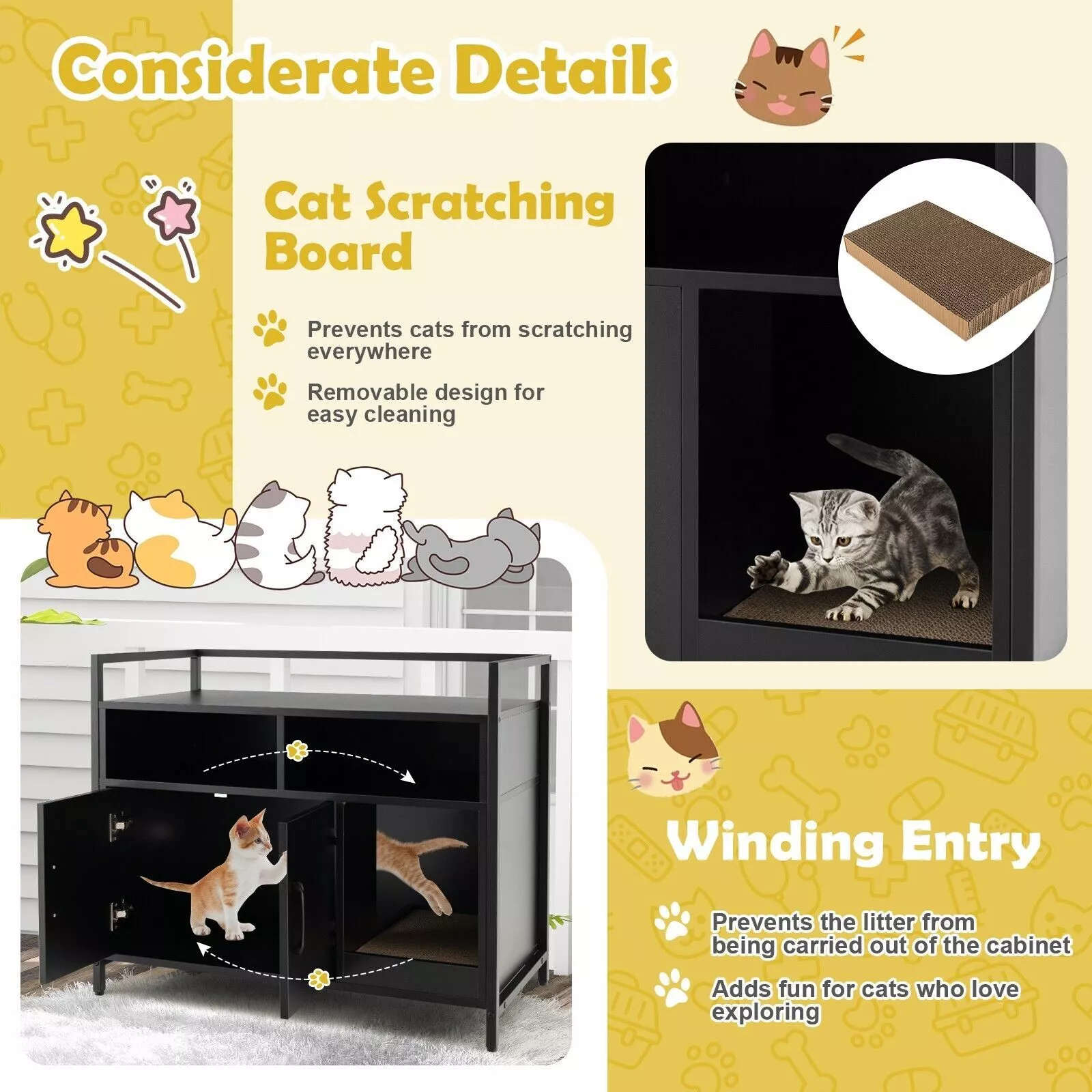 Bryant Cat Litter Box Enclosure Cabinet - Image 7