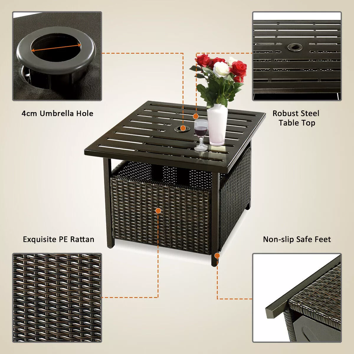 Burch Small Outdoor Garden Coffee Table - Image 3