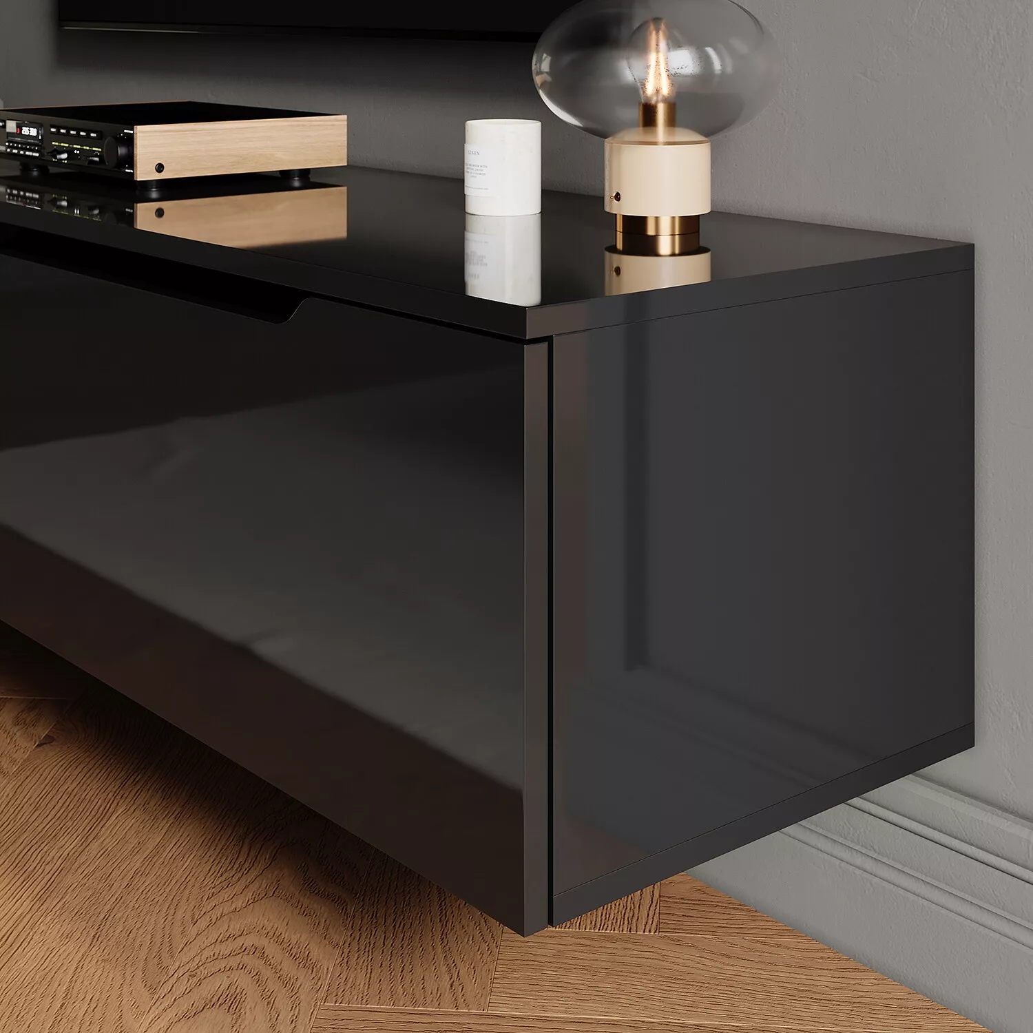 Calhoun High Gloss TV Cabinet Stand - Image 4
