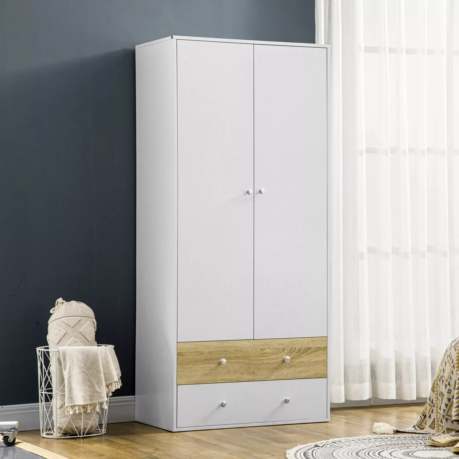 Callum 2 Door Wardrobe With Drawers