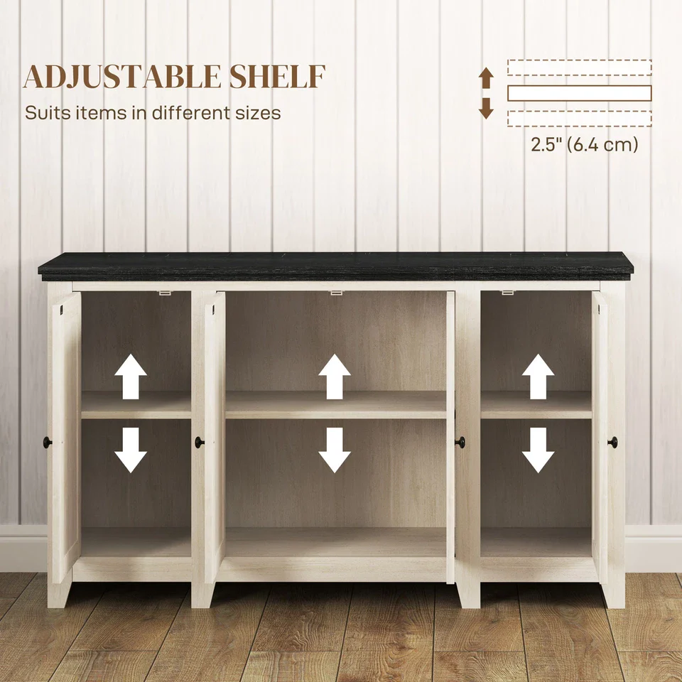 Carroll Farmhouse Sideboard Buffet Cabinet - Image 4