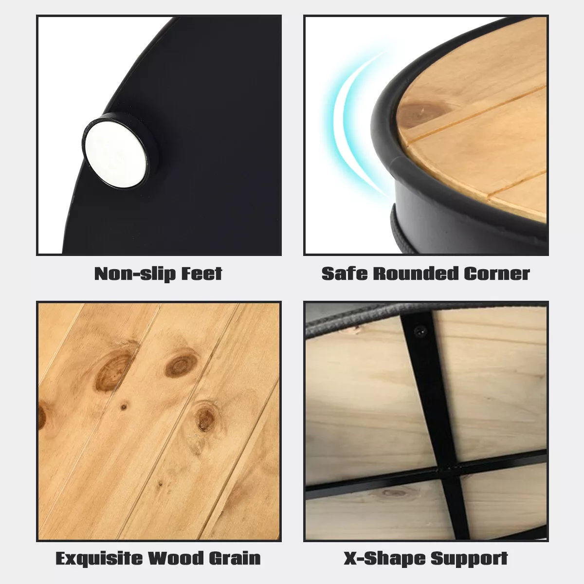 Casey Round Sofa Side End Table - Image 3