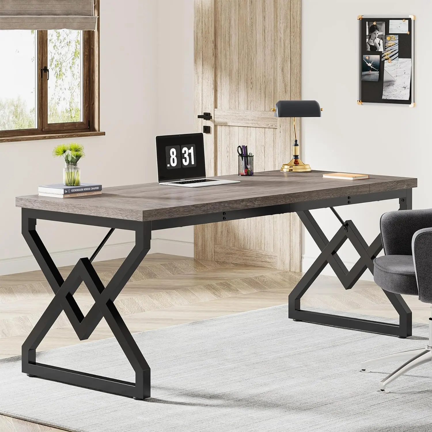 Casey Rustic Executive Office Desk - Image 5