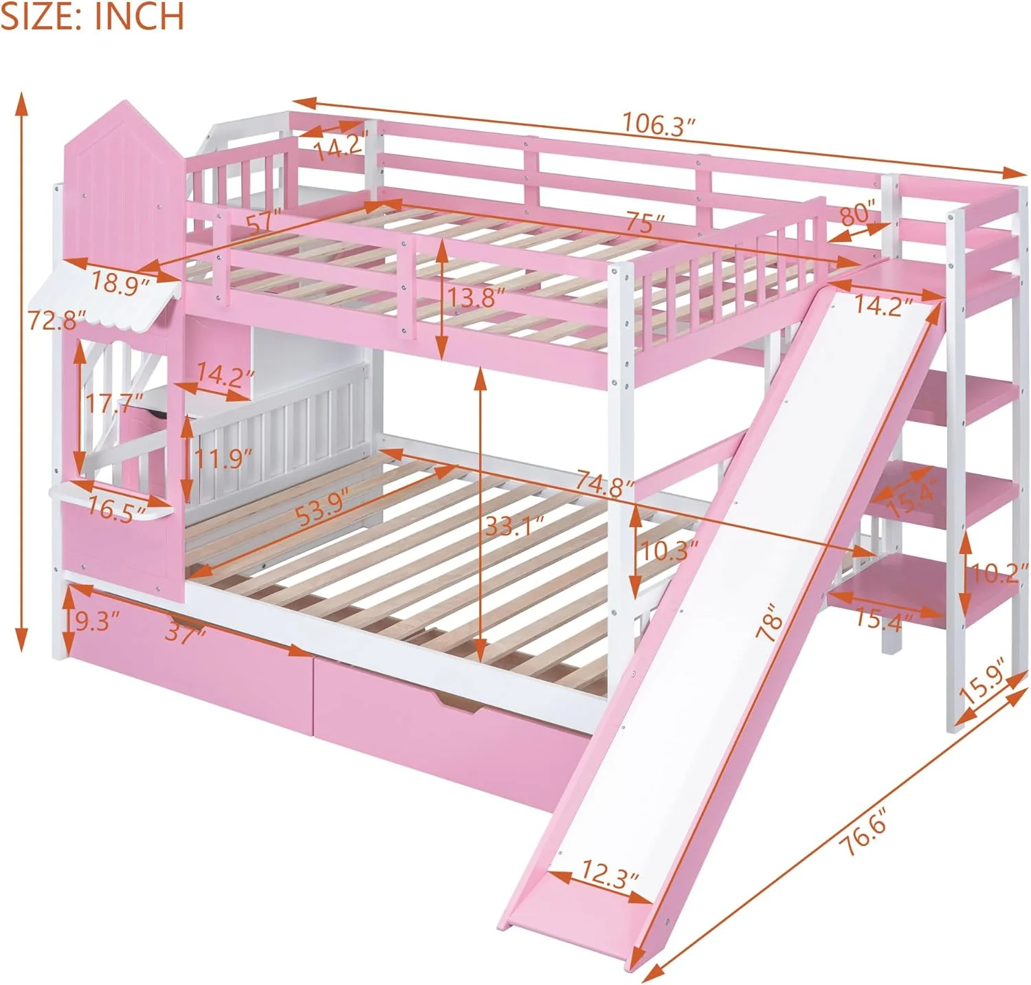 Castle Style Bunk Bed - Image 8