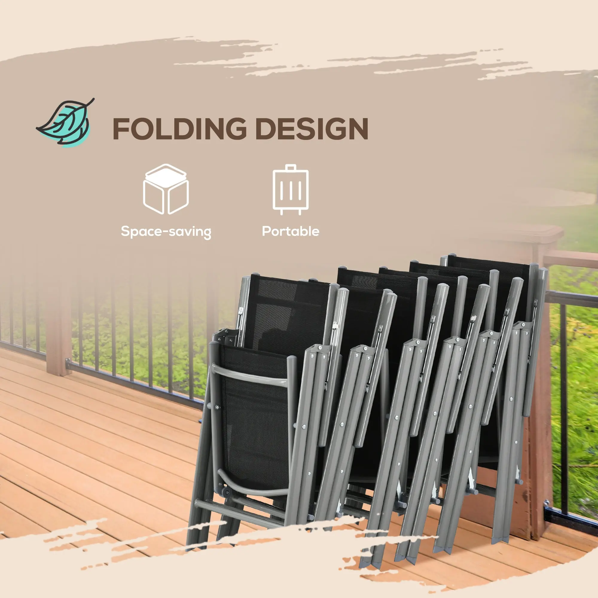 Cayden 6 Seater Outdoor Garden Dining Set - Image 4