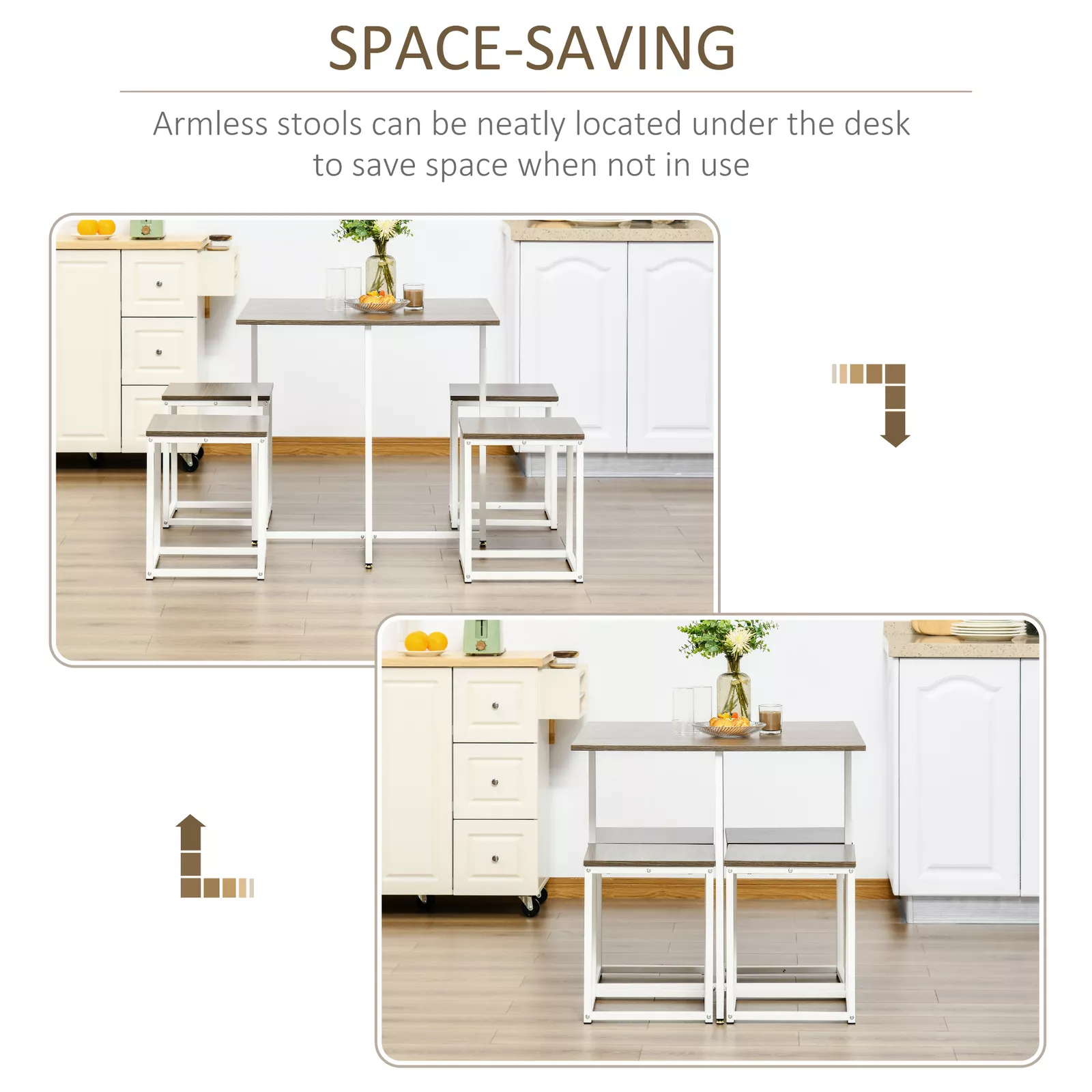 Cecil Kitchen Dining Table Set For 4 - Image 8