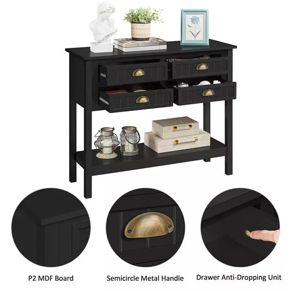 Chanel Black Narrow Entryway Table - Image 4