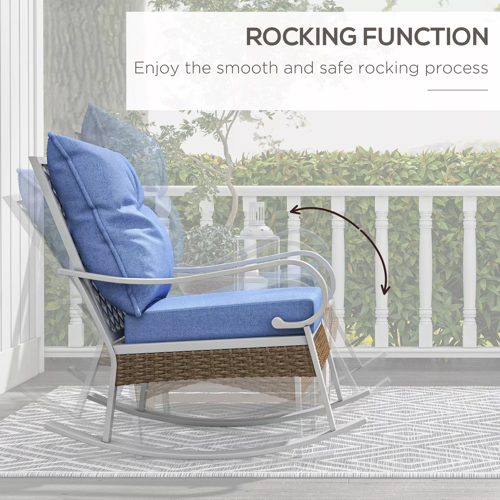Chaya Outdoor Patio Rocking Chair - Image 3