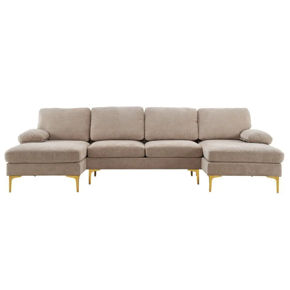 Chenille U Shaped Sectional Couch - Image 3
