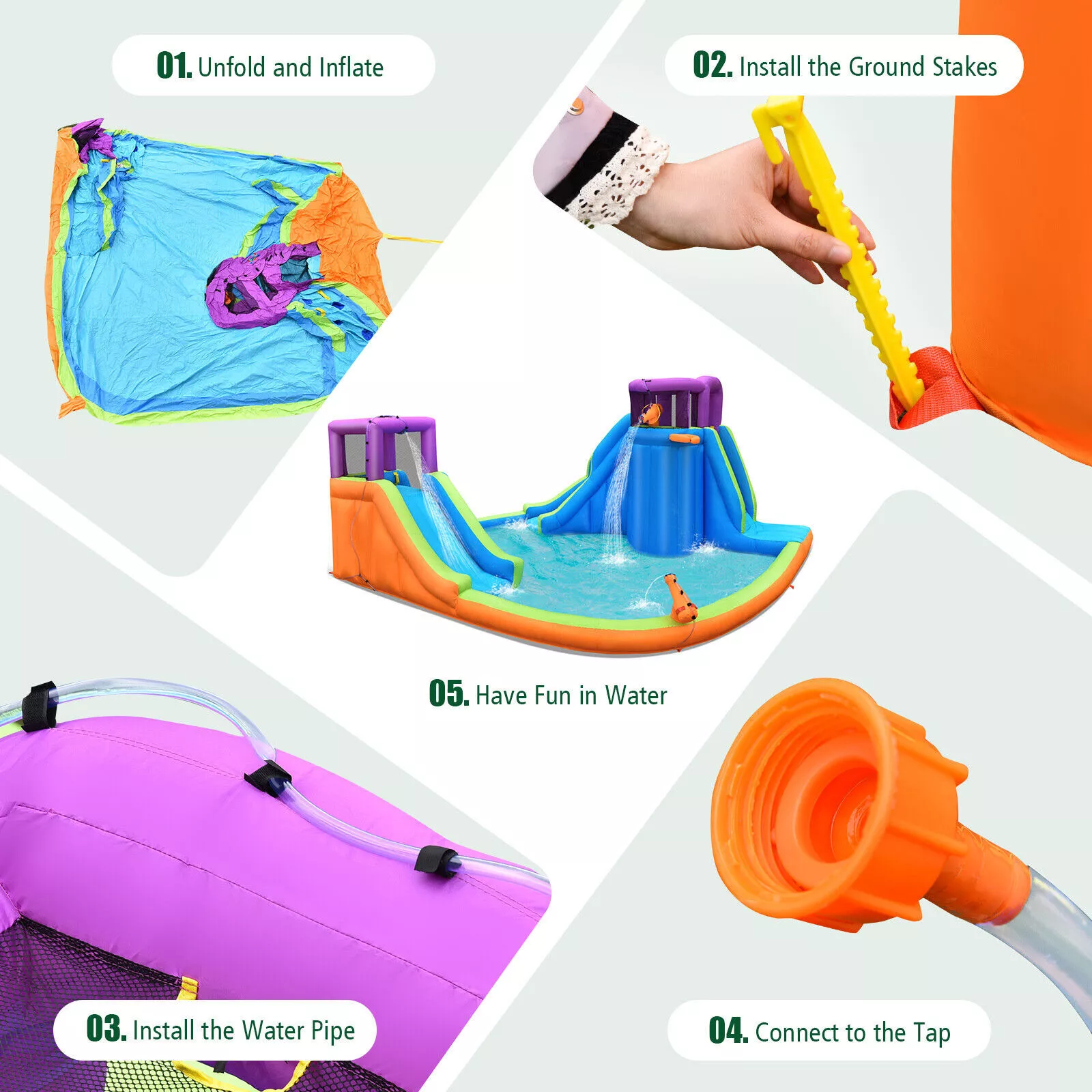 Children's Bouncy Castle With Water Slide - Image 7