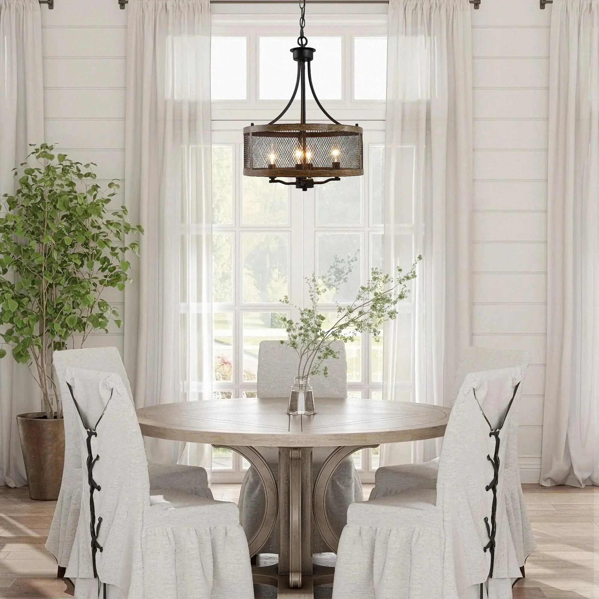 Circle Farmhouse Dining Room Chandelier - Image 2