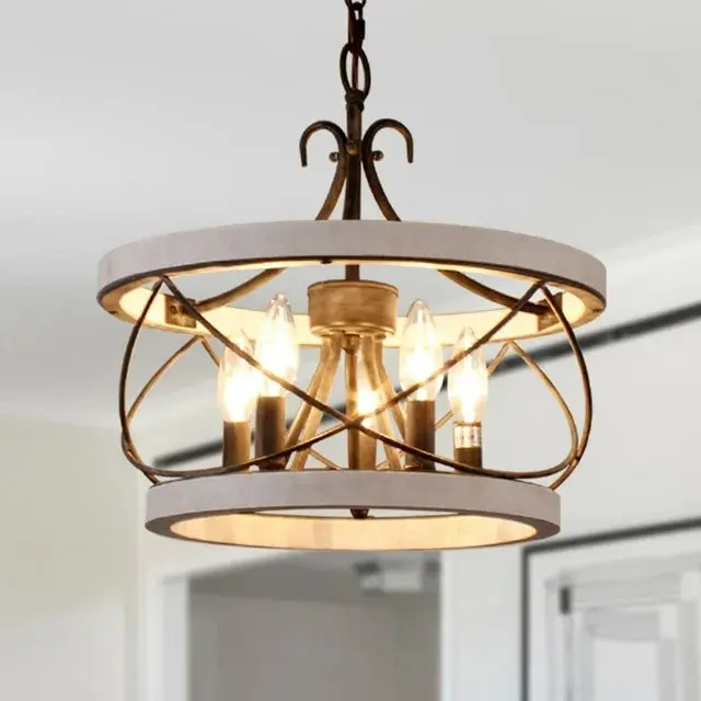 Circle Farmhouse Dining Room Chandelier - Image 7