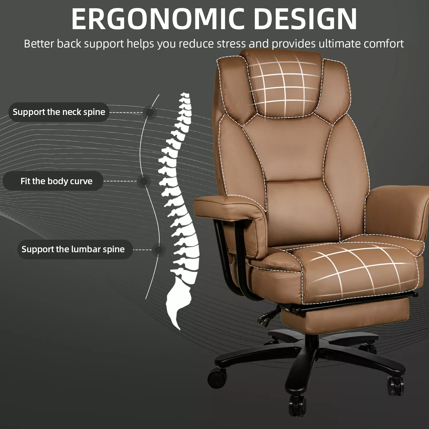 Clarke Big & Tall Ergonomic Office Chair - Image 4