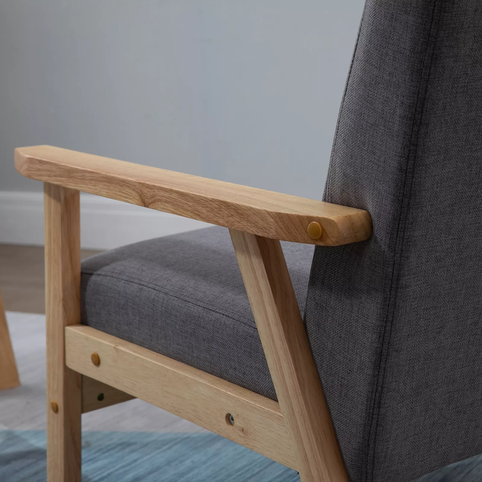 Cline Linen Accent Armchair - Image 5