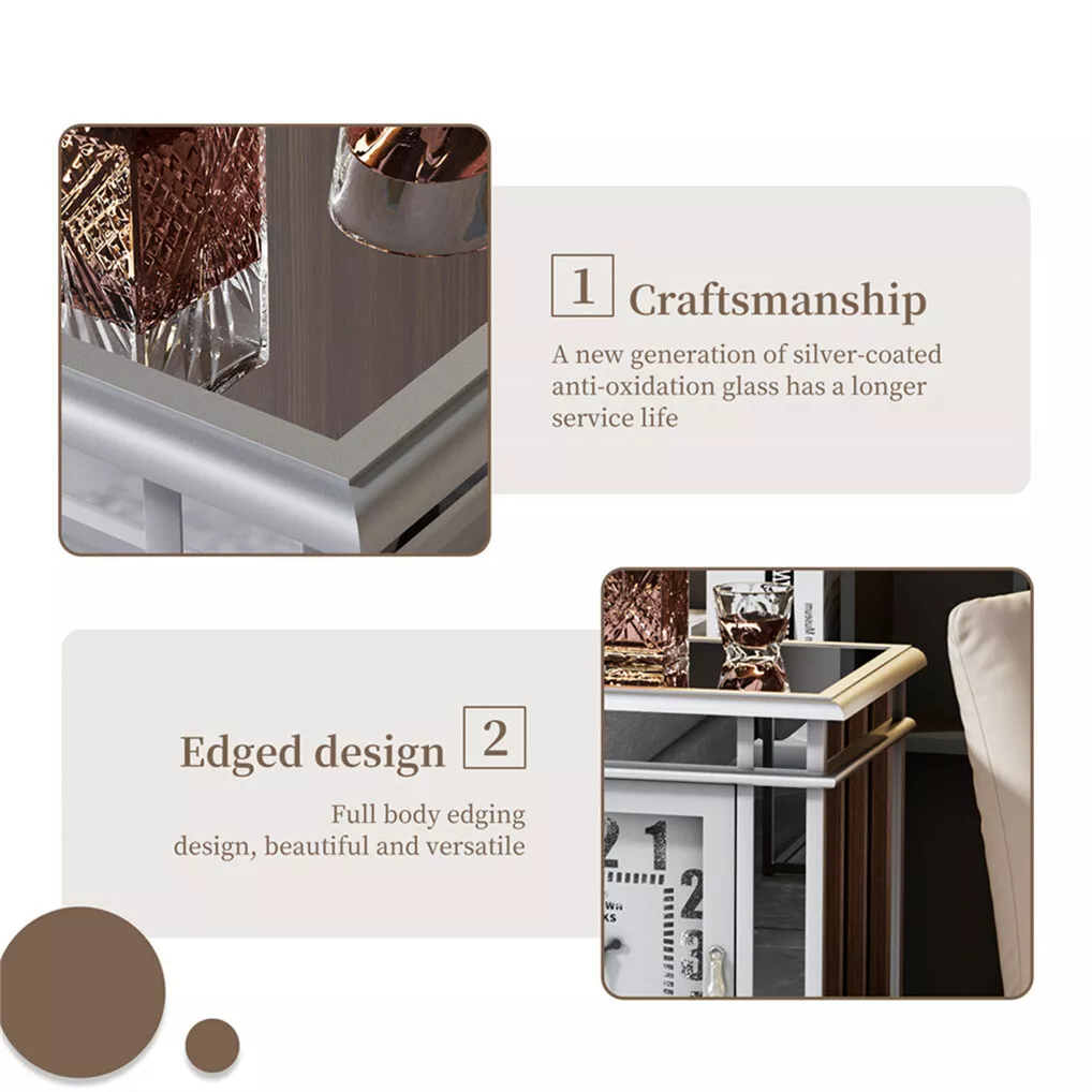 Clock Bedside Nightstand Table - Image 4