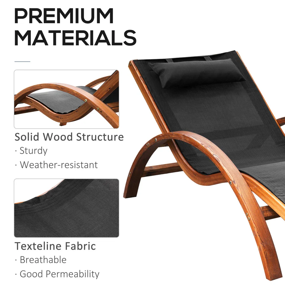 Cochran Wooden Outdoor Lounge Chair - Image 4