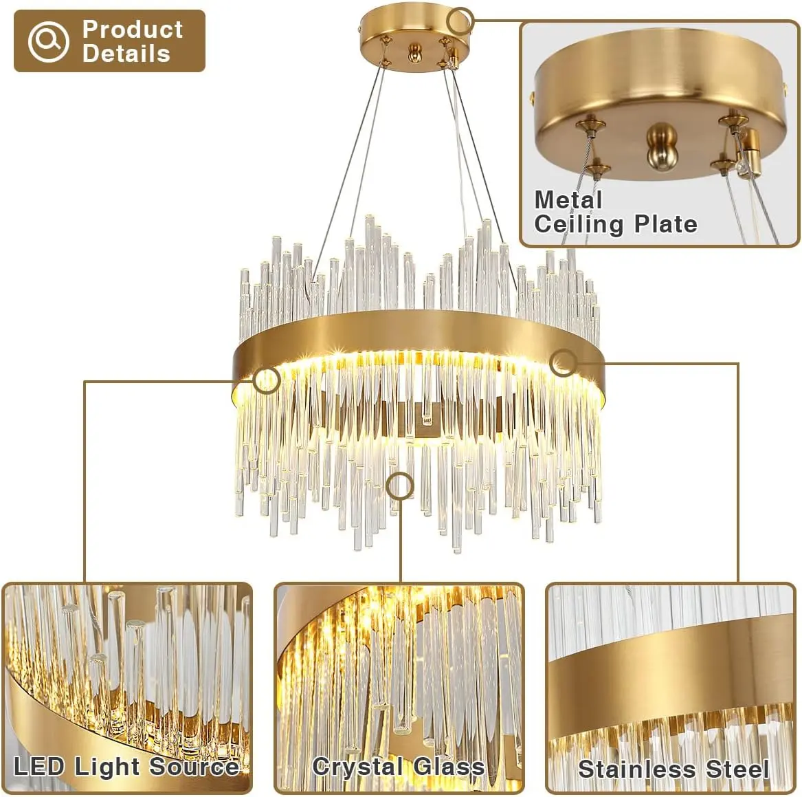 Cole Crystal Dining Room Chandelier - Image 2