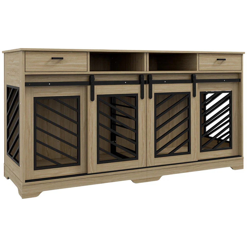66.1" Connor Double Dog Crate Furniture For 2 Dogs - Image 2