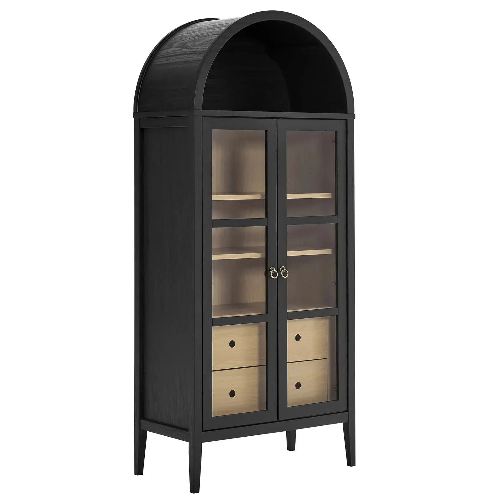 Coral Black Arched Storage Display Cabinet - Image 2