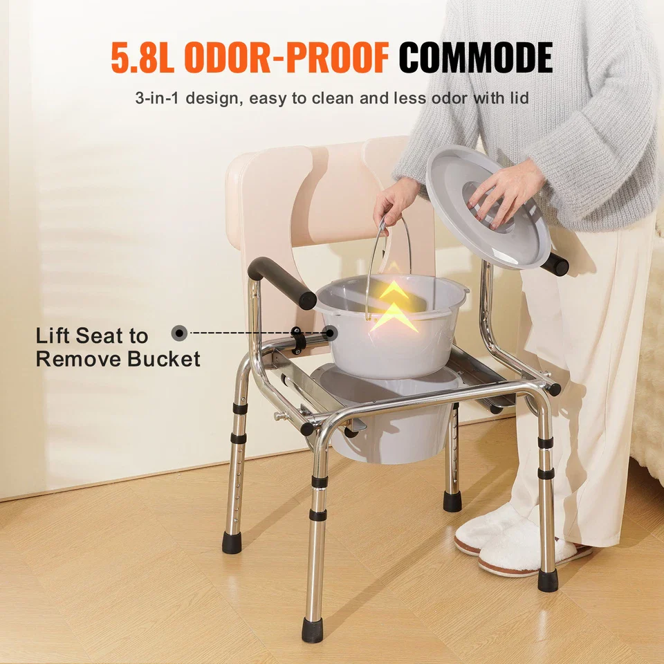 Crane Adult's Bedside Commode Chair - Image 3