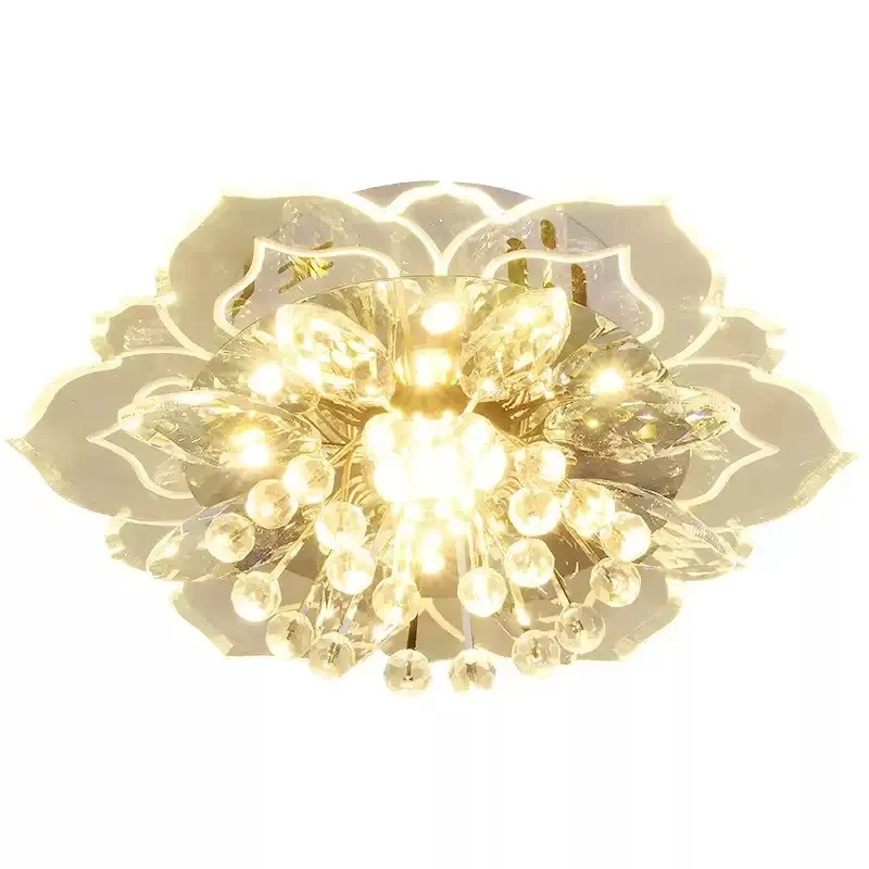 Creative LED Crystal Flower Ceiling Light Chandelier - Image 2
