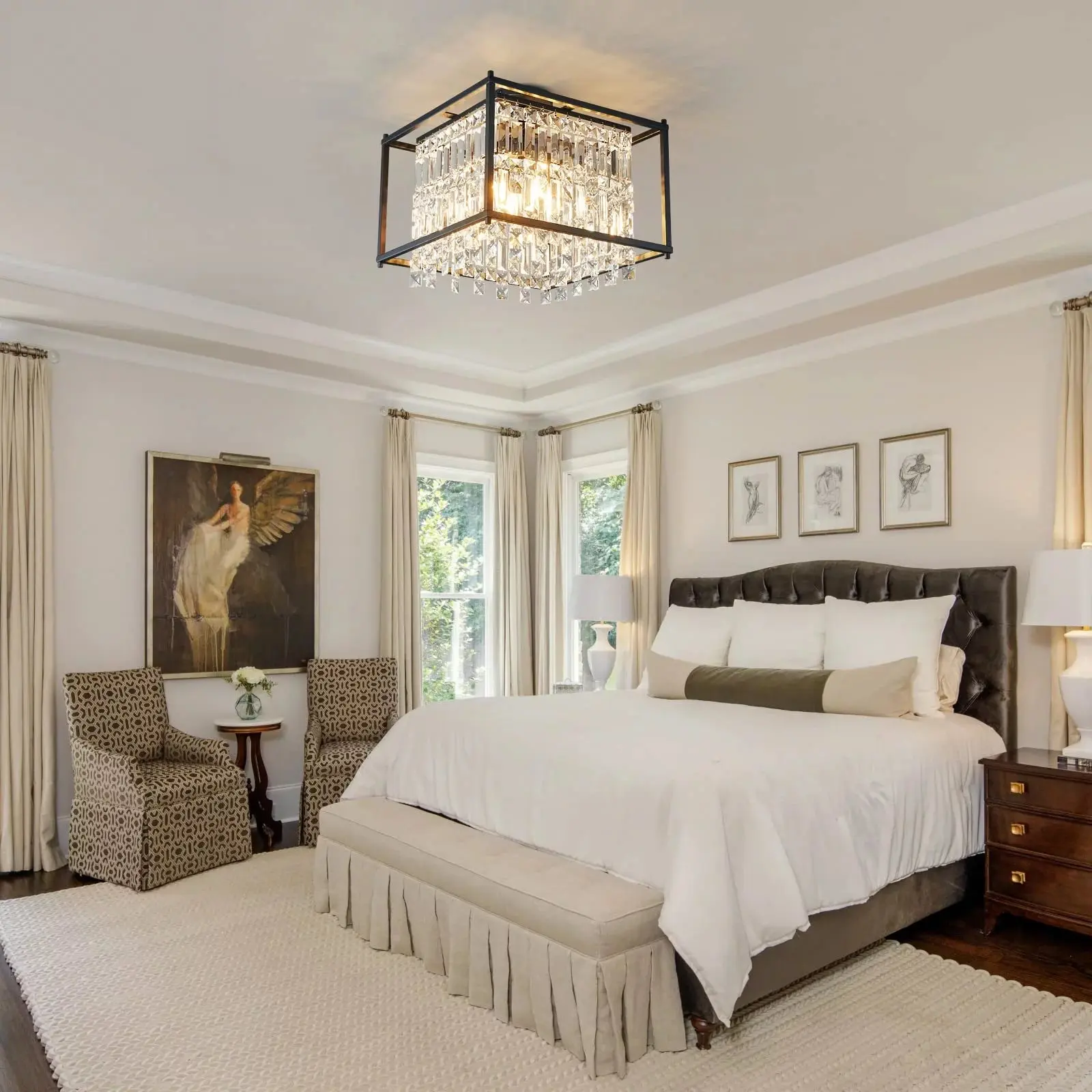 Crystal Farmhouse Dining Room Chandelier - Image 2