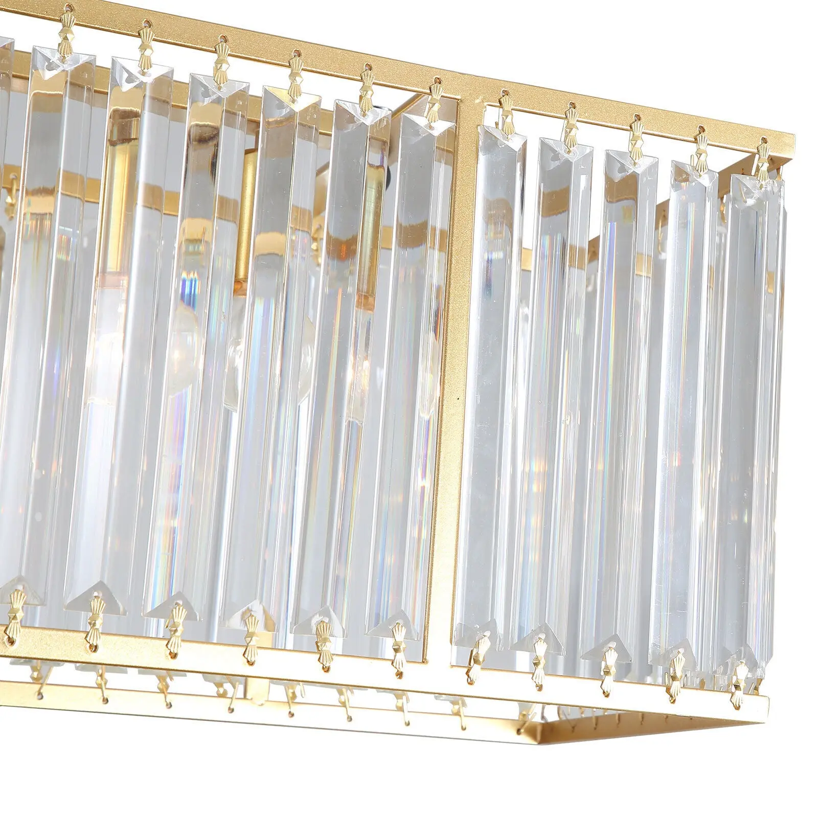 Crystal Rectangle Modern Dining Room Chandelier - Image 3