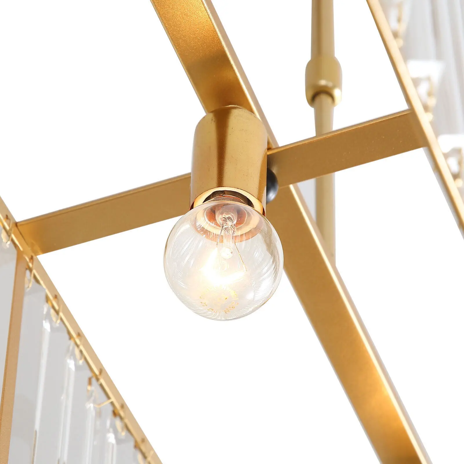 Crystal Rectangle Modern Dining Room Chandelier - Image 4