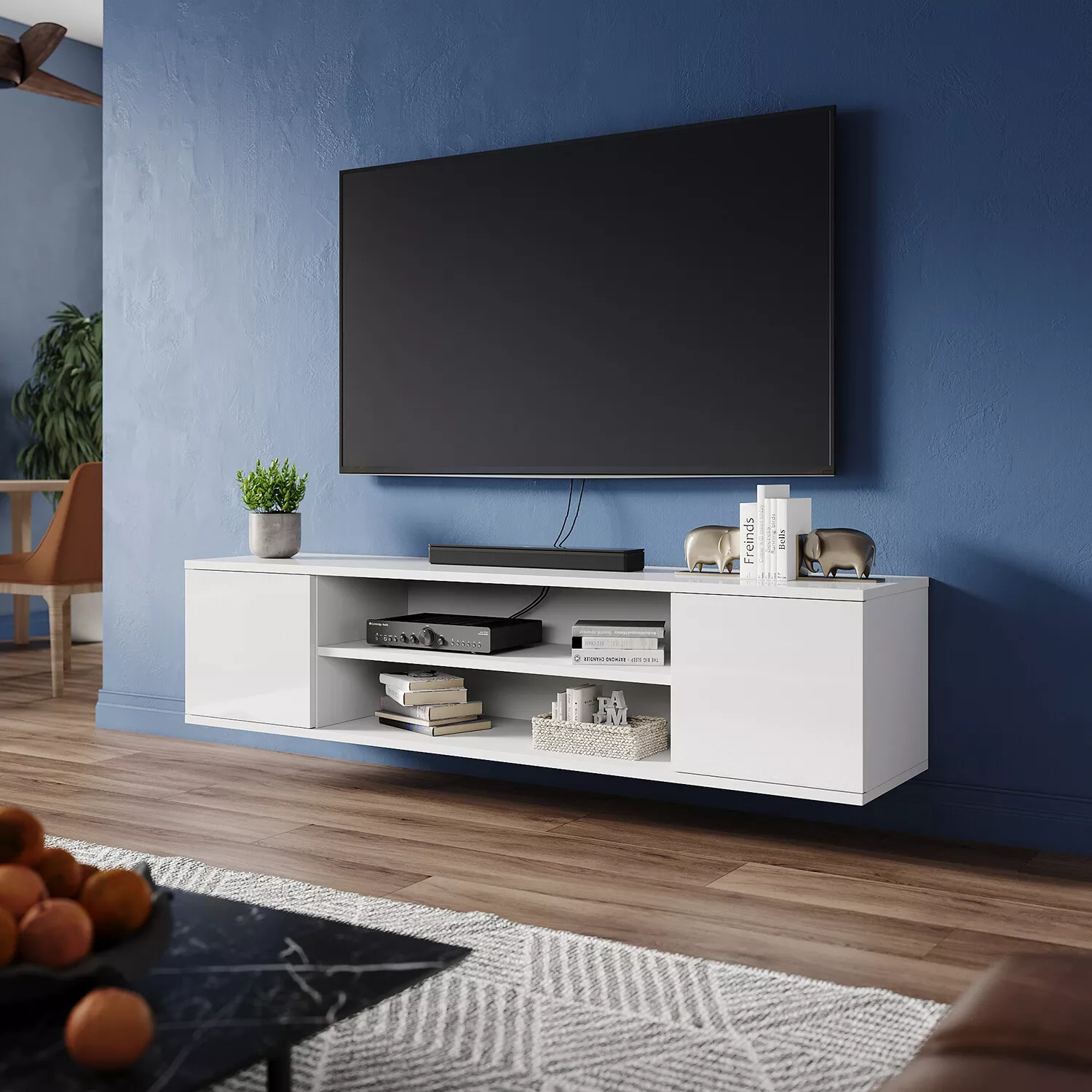 Daisy Floating High Gloss TV Cabinet Stand