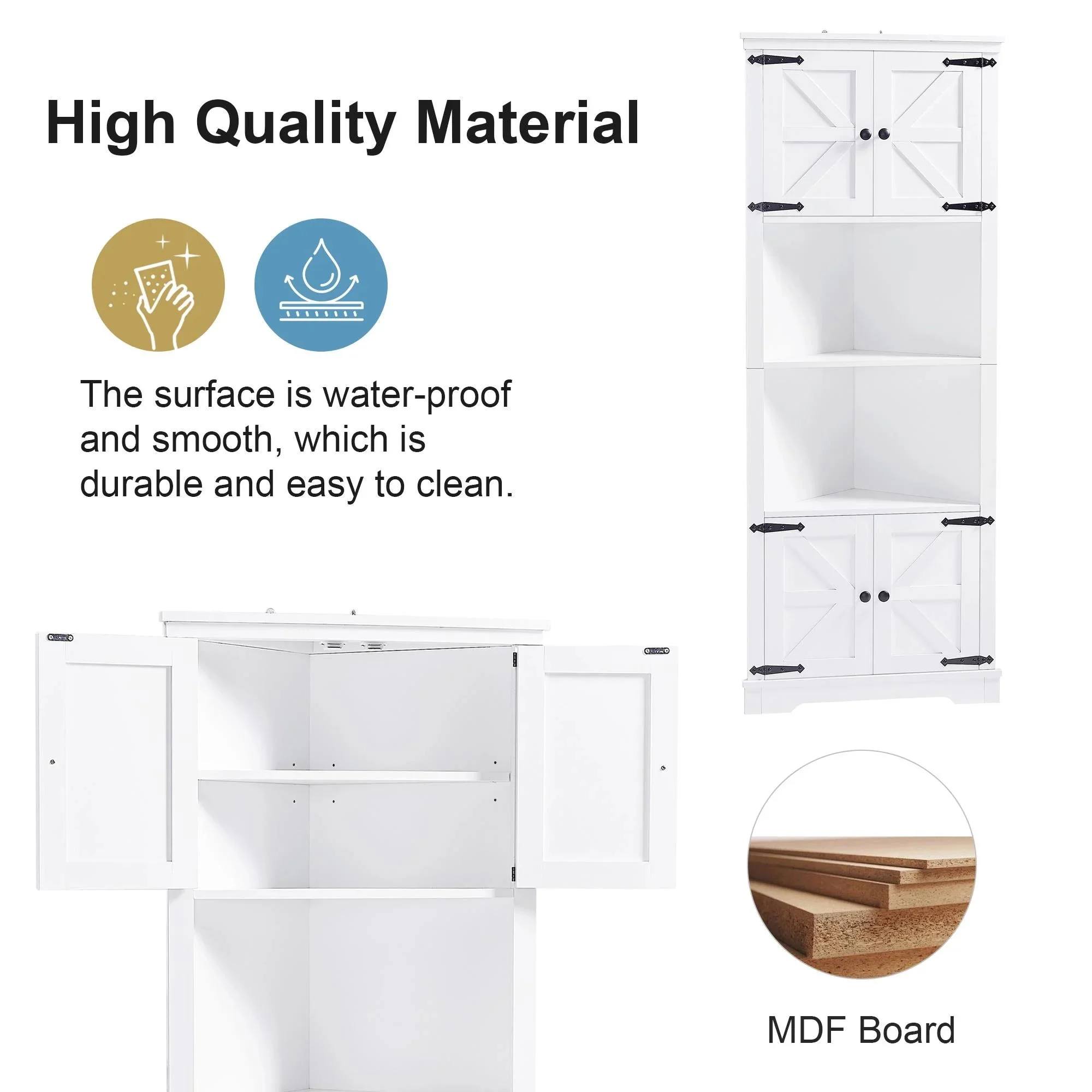Dana Tall Corner Kitchen Pantry Cabinet - Image 6