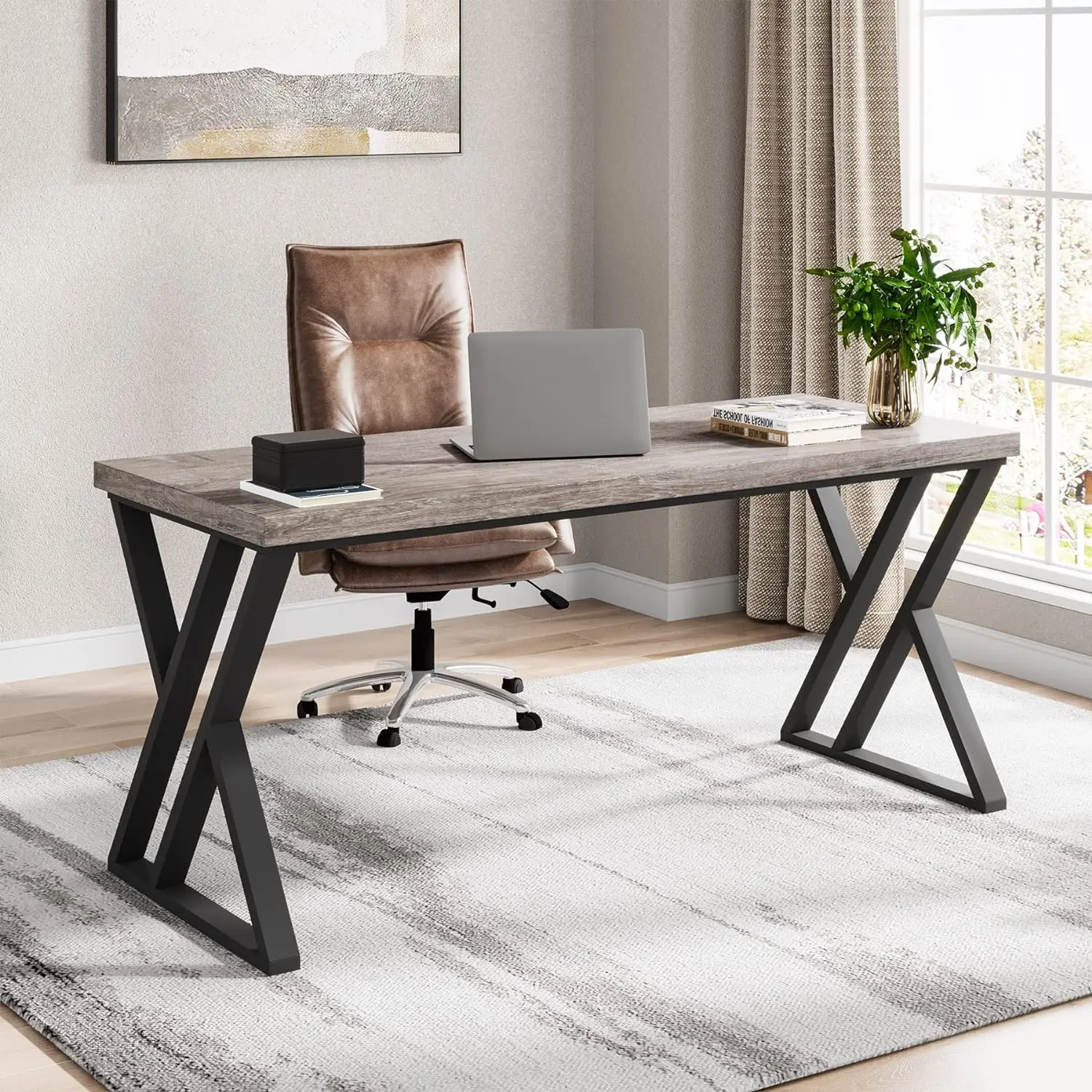 Davis Rustic Executive Office Desk - Image 6
