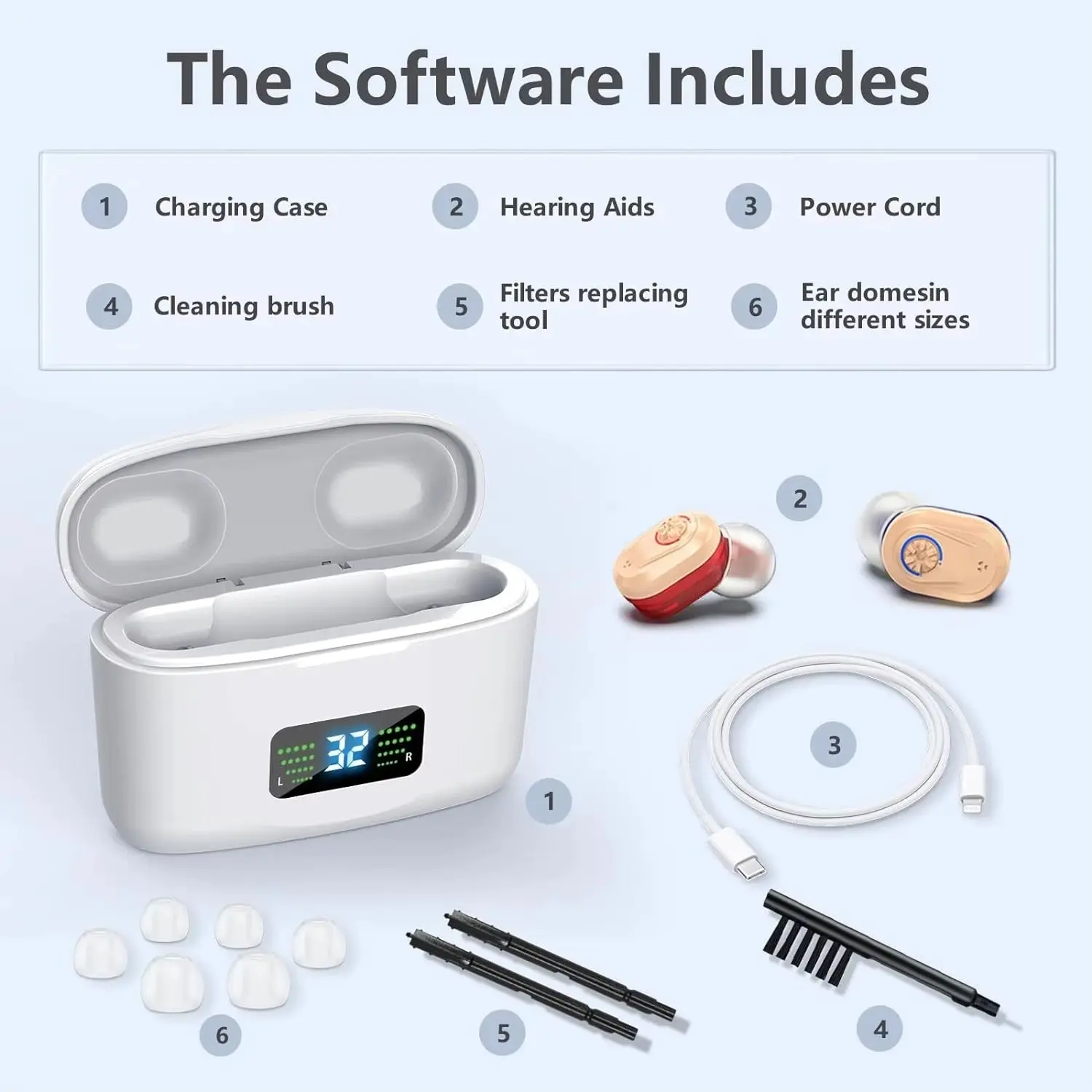 Digital Noise-Canceling Hearing Aids with HD Display - Image 5